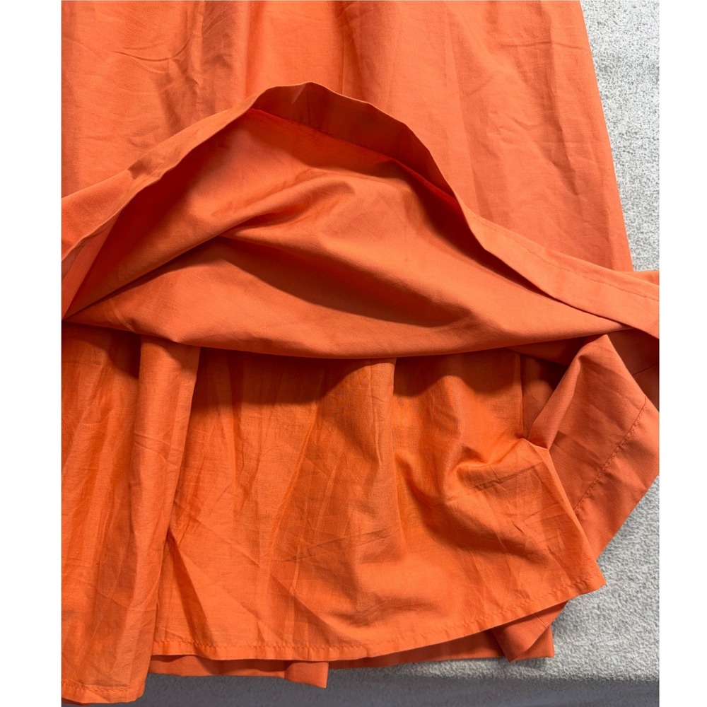 Abercrombie & Fitch Sydney Maxi Dress Womens XS Orange Smocked Bodice Boho Flowy - Picture 4 of 10